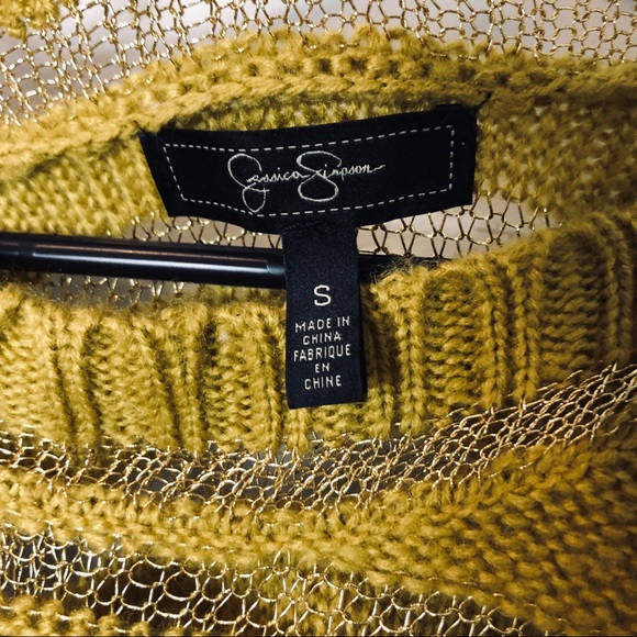 JessicaSimpson gold thread sweater - Picture 3 of 6